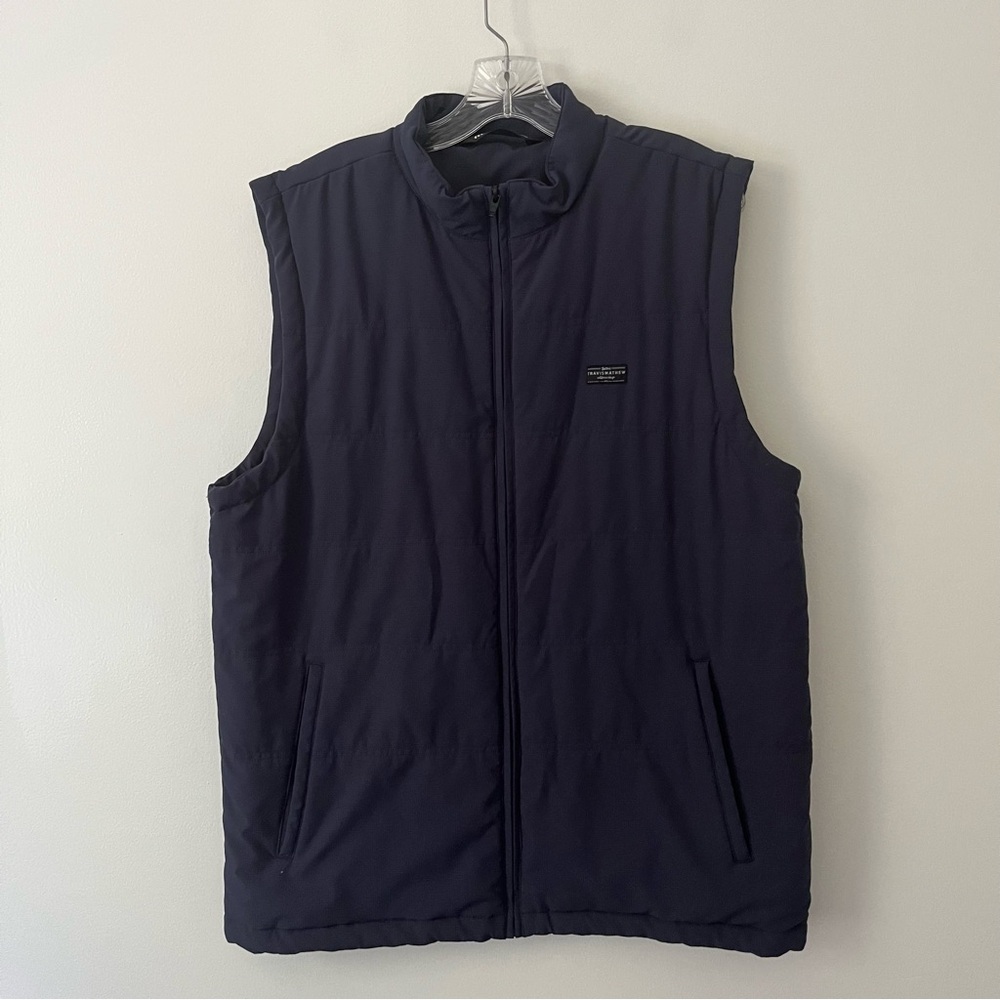 Travis Mathew Cold Shoulder Lightweight Insulated Quilted Puffer Vest Blue XL